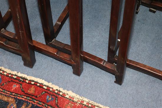 A quartetto of Chinese hardwood tables, H.67cm